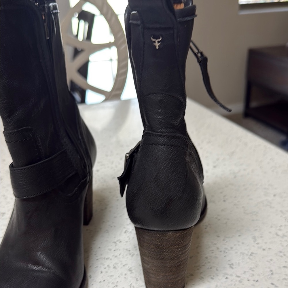Trask Black Combat & Moto Boots Premium Leather Style - Picture 4 of 16